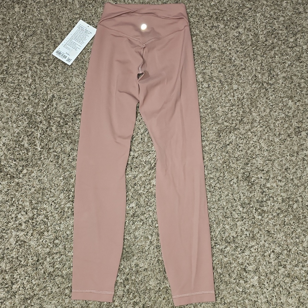 Lululemon Align No Line Twist Tight 25". Sz 2 High Rise! Red Clay - Picture 2 of 11